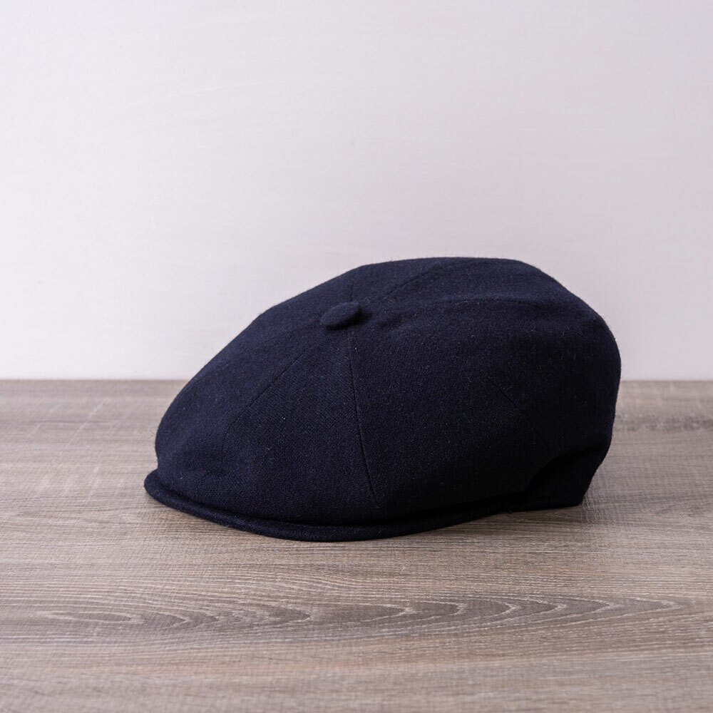 Unisex Flatcap, blue, 100% Wool, fall winter - Claudio Mariani